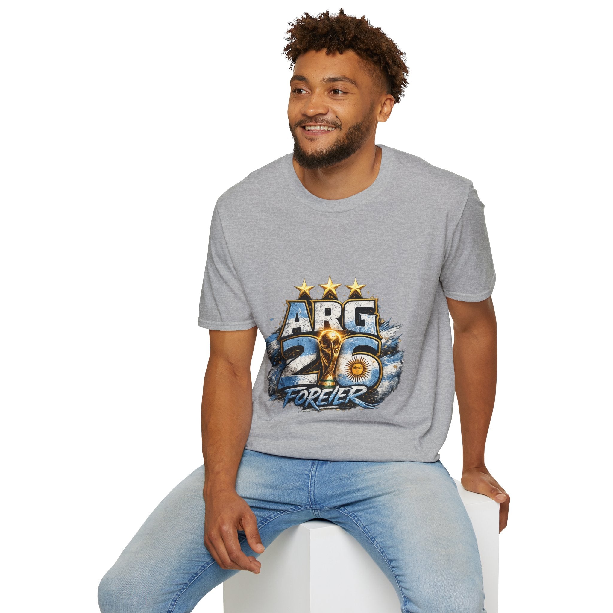 Argentina 26 Forever T‑Shirt — ARG Soccer World Cup 3‑Star Fan Tee