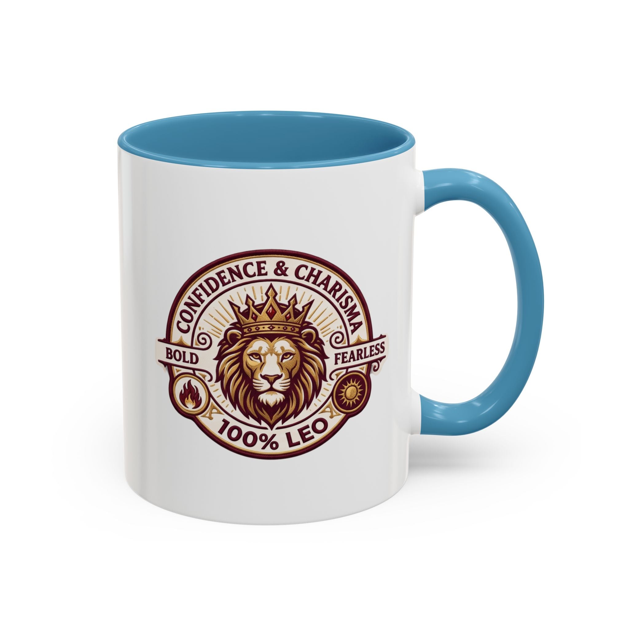 Leo Zodiac Coffee Mug — '100% Leo' Lion Design, Confidence & Charisma Gift