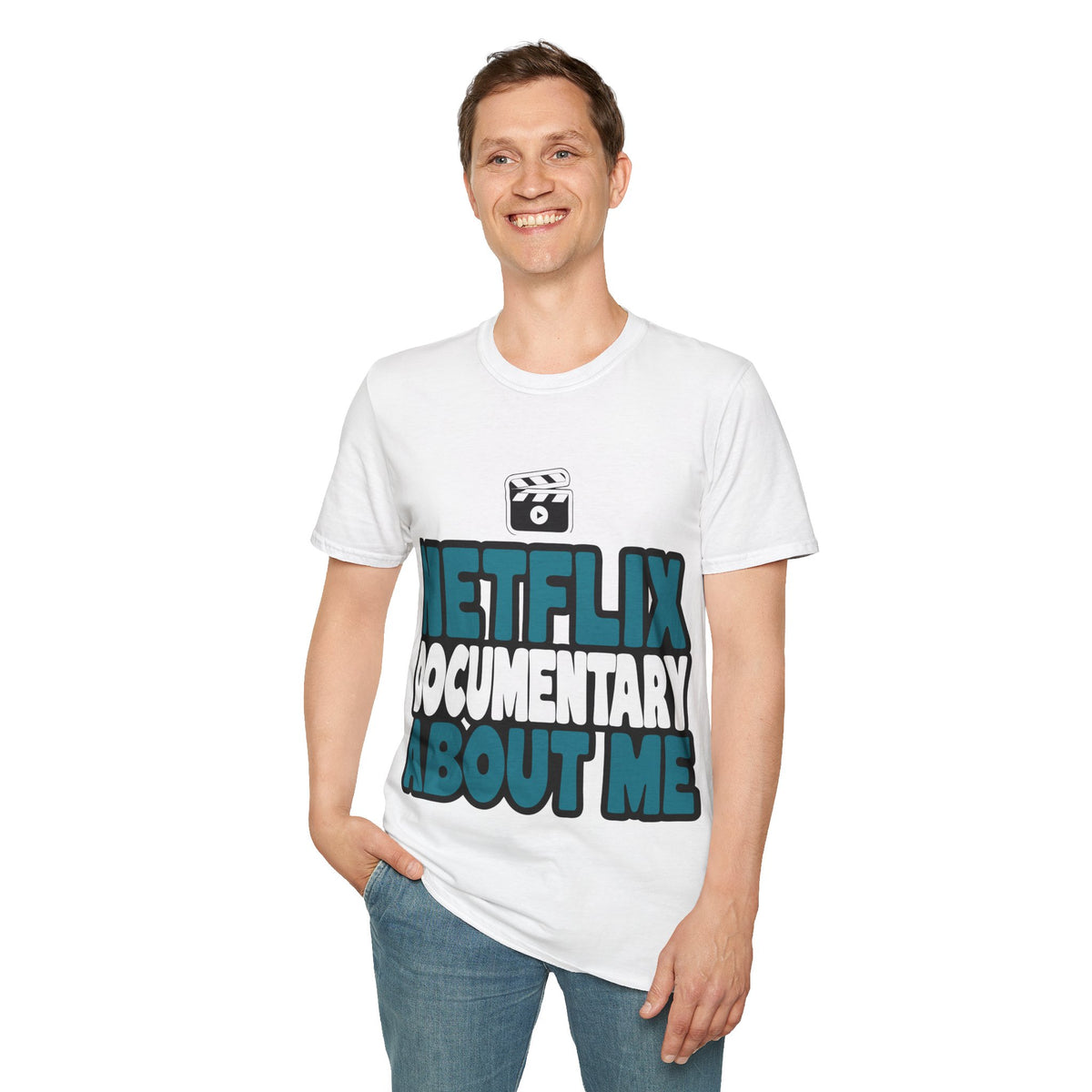 Netflix Documentary About Me Blue Block Bubble Font T-Shirt - Y2K Pop Culture Graphic Tee - Trending Now - September 2026