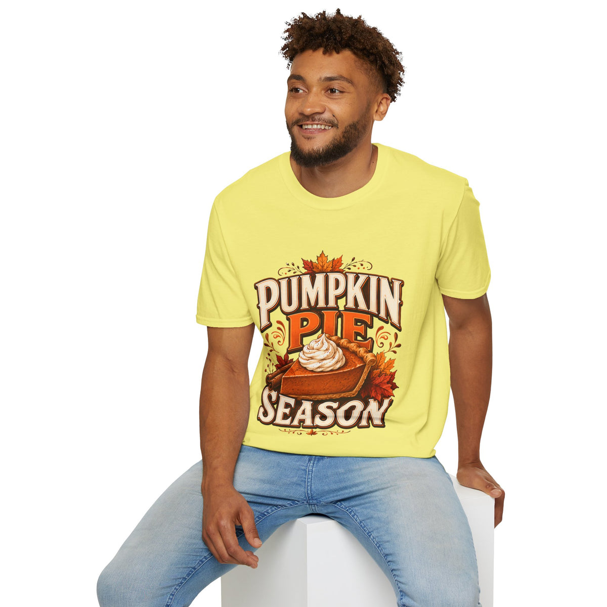 Thanksgiving T-Shirt Pumpkin Pie Season T-Shirt — Autumn Thanksgiving Dessert Lover Tee