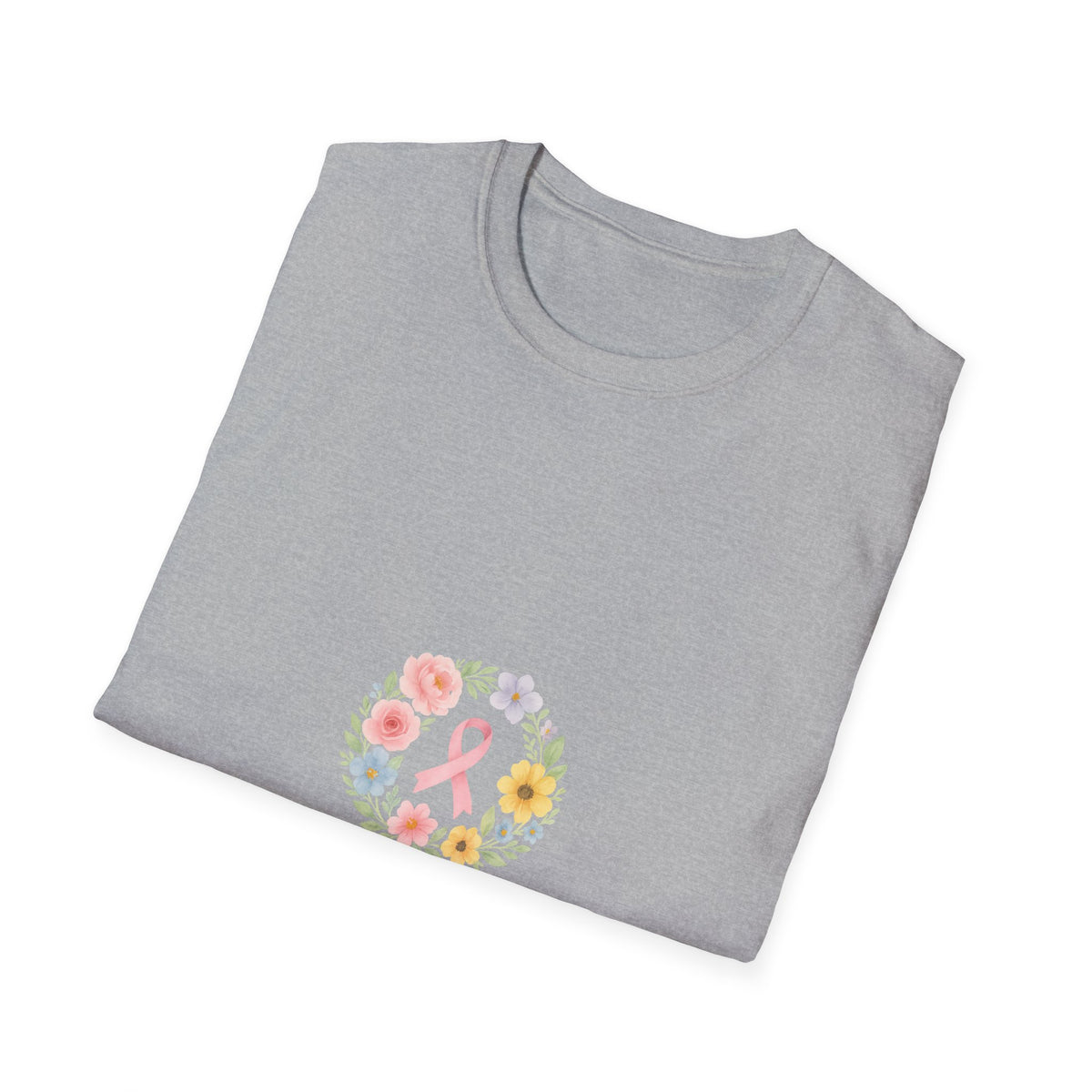 Garden of Survivors Wildflower Wreath T-Shirt, Pink October Breast Cancer Awareness Tee - Trending Now - September 2026