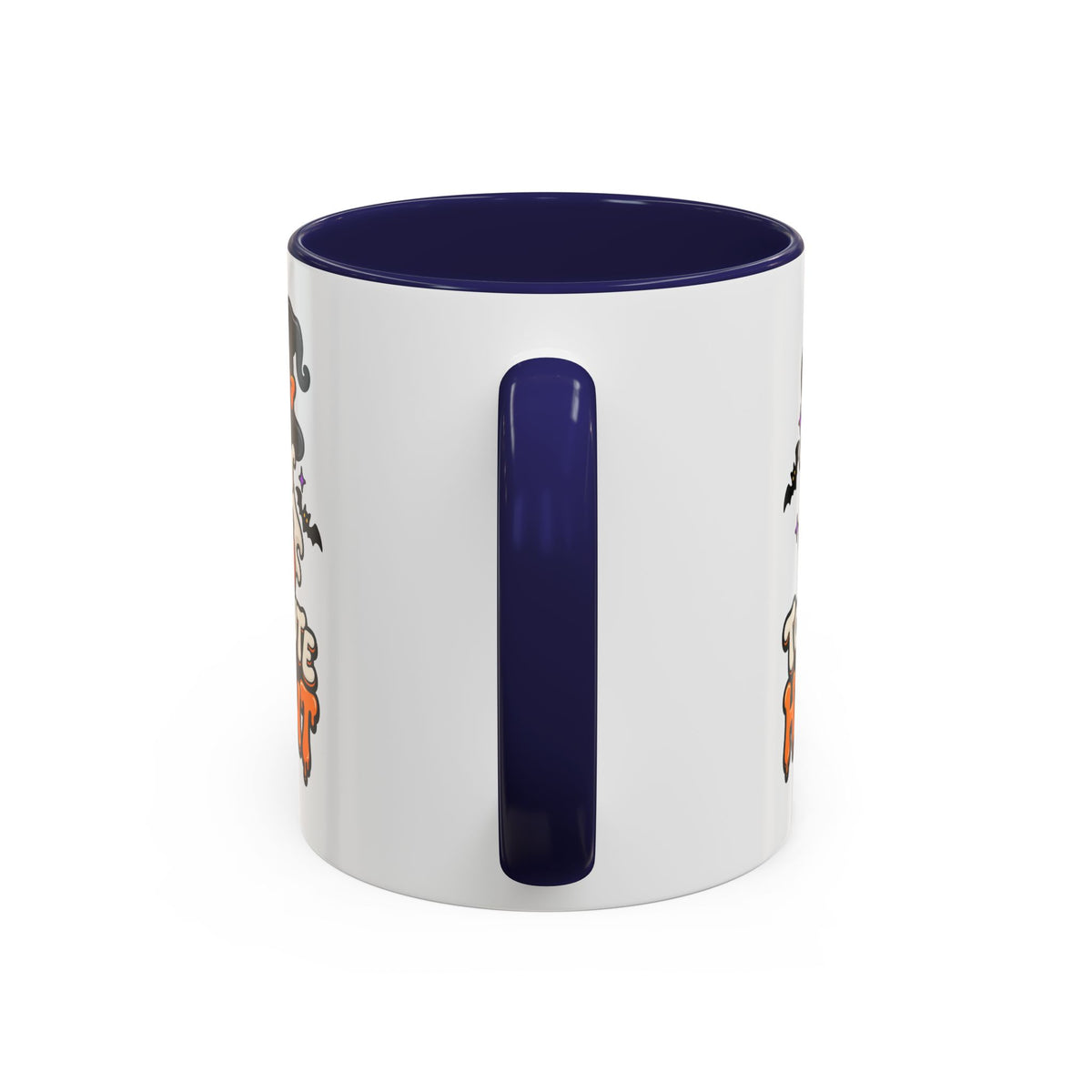 Halloween Coffee Mug - 'Too Cute to Haunt' Ghost Pumpkin Accent Mug