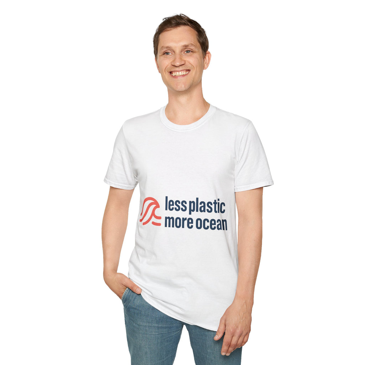 Minimal Wave Logo T‑Shirt — Subtle Red & Blue Surf Graphic- Trending Now - September 2026