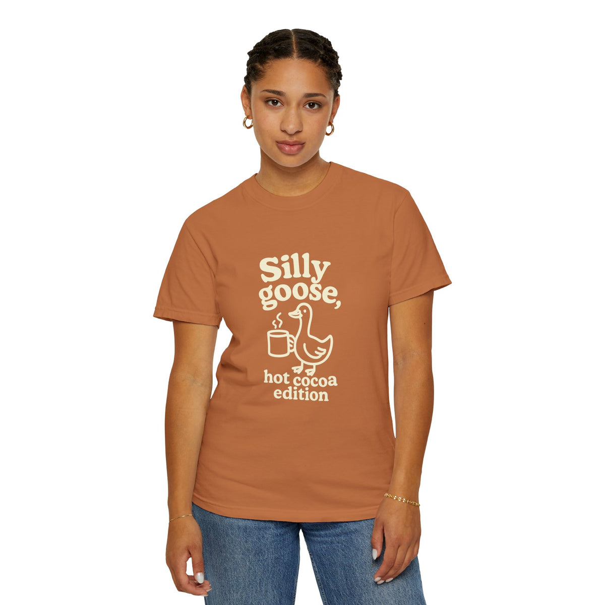 Silly Goose Hot Cocoa T-Shirt — Cute Winter Graphic Tee - Trending Now - October 2026