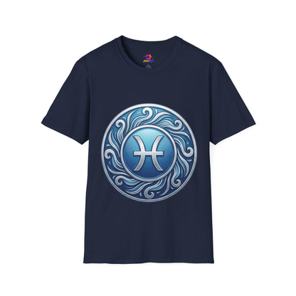 Pisces Zodiac T-Shirt – Blue Water Sign Astrology Tee