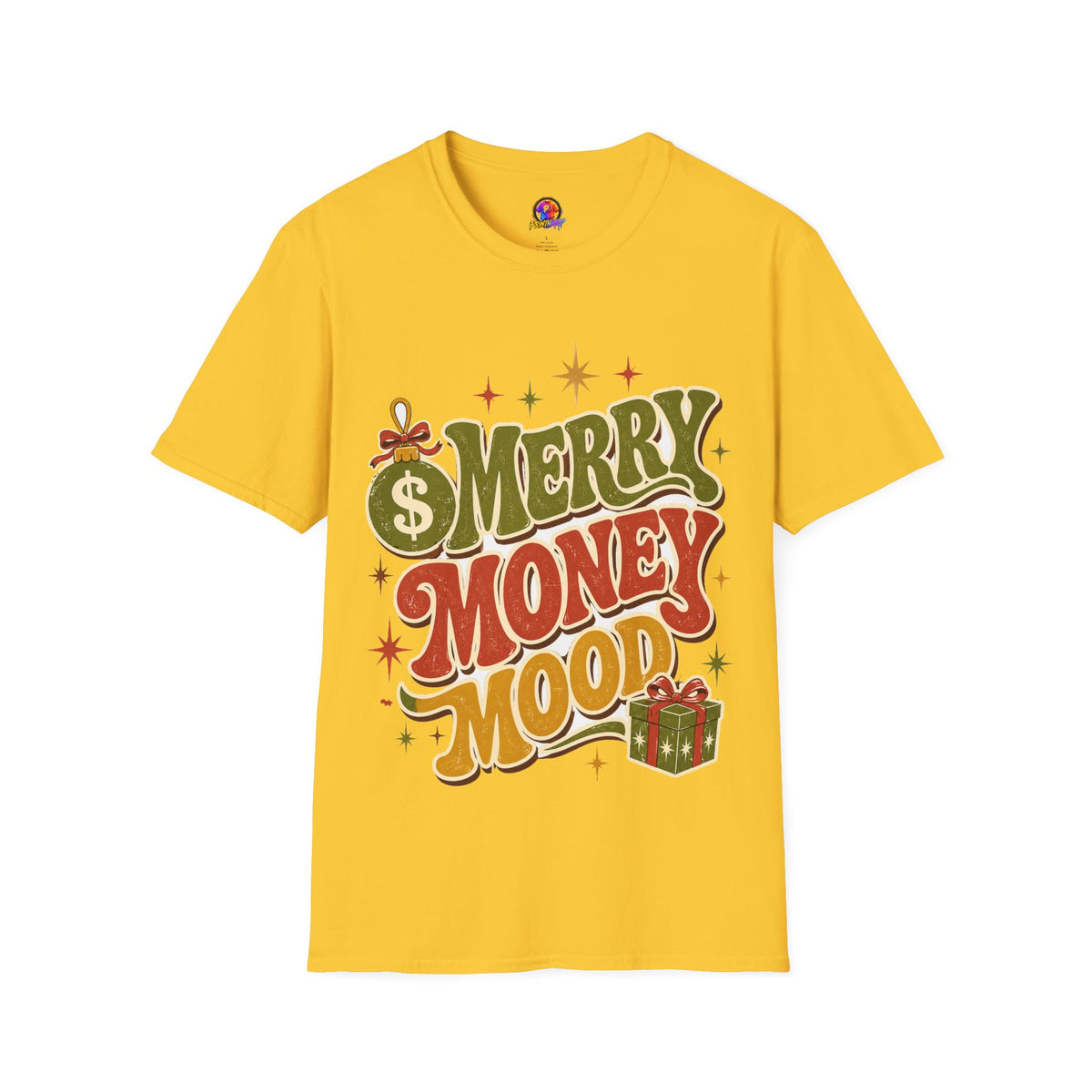 Merry Money Mood T‑Shirt — Retro Holiday Graphic Tee