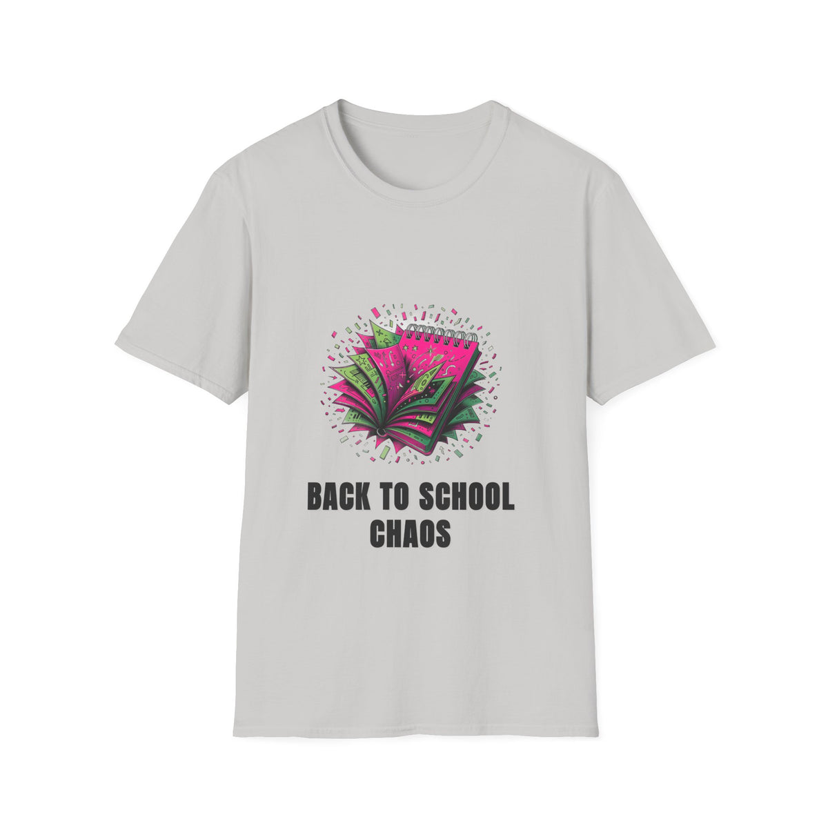 Back to School Chaos T-Shirt — Colorful Notebooks Graphic Tee for Students & Teachers - Trending Now - August 2026