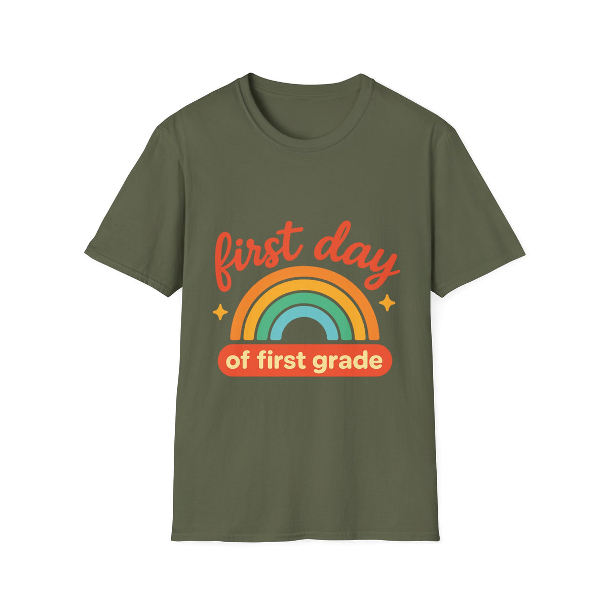 First Day T-Shirt — "First Day of First Grade" Rainbow Back-to-School Tee - Trending Now - August 2026