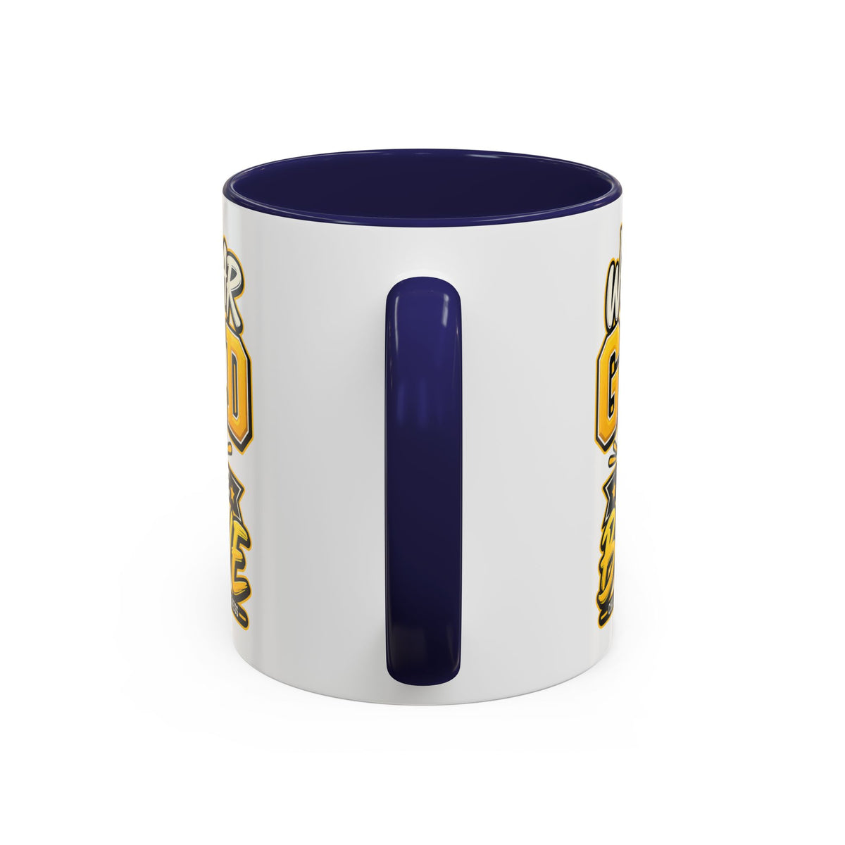 Childhood Cancer Awareness Accent Coffee Mug – "We Wear Gold for the Brave" (11/15 oz)