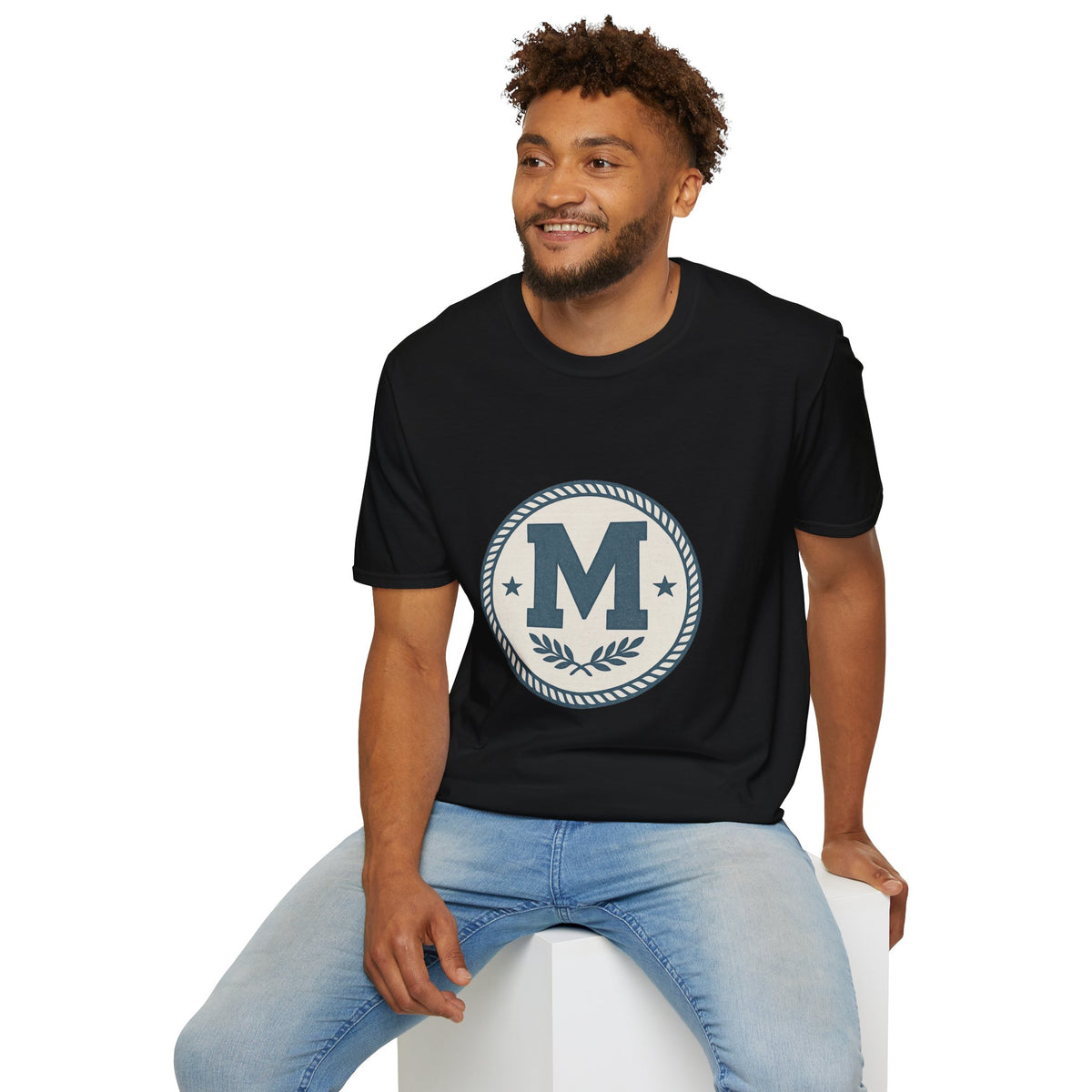 Monogram M Crest T‑Shirt — Vintage Initial Logo Tee - Trending Now - August 2026