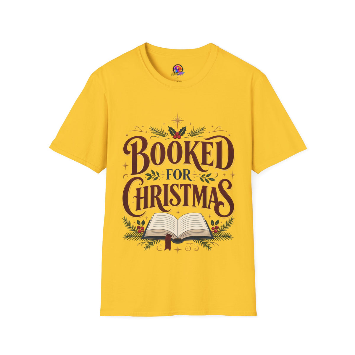 T-Shirt — "Booked for Christmas" Literary Holiday Tee