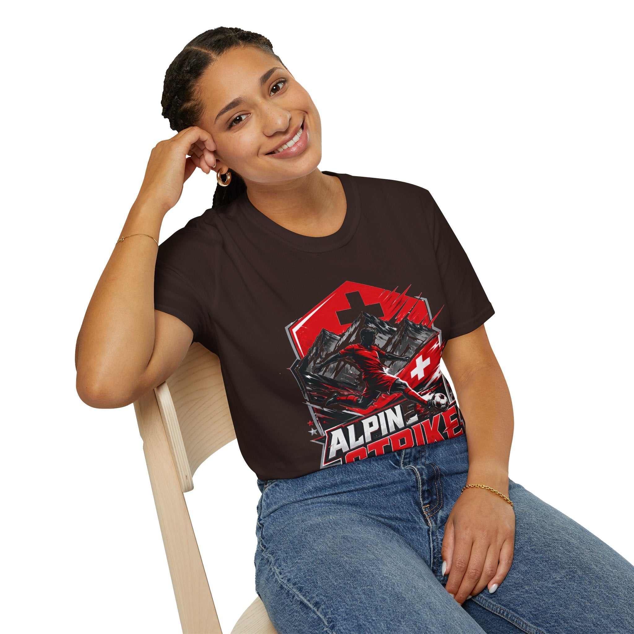 Switzerland Alpine Strike T‑Shirt – Swiss Mountain Ski & Snowboard Graphic