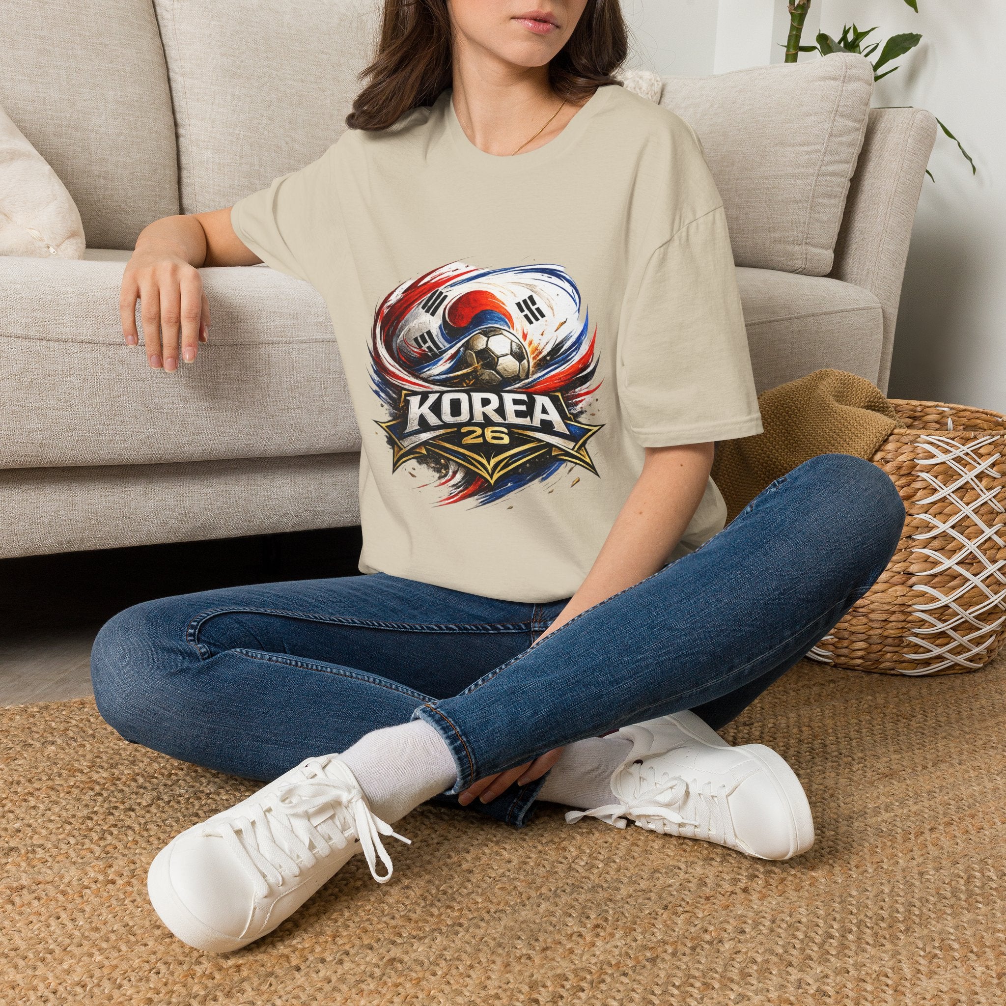 Korea Soccer T‑Shirt — Korea Football Crest Tee