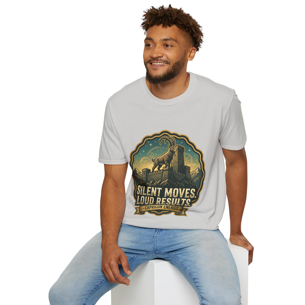 Capricorn Energy T-Shirt — "Silent Moves, Loud Results" Zodiac Tee