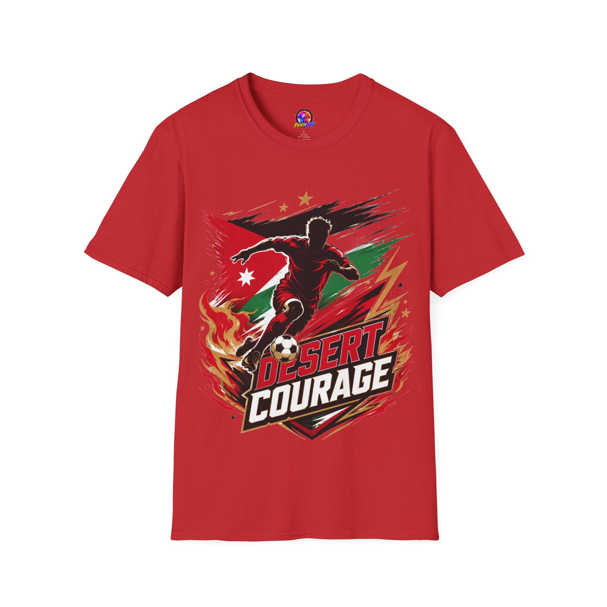 Jordan Soccer T‑Shirt — Desert Courage Flag Design