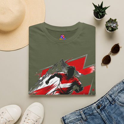 Austria  Alpine Charge Soccer T-Shirt — Mountain Football Graphic Tee -