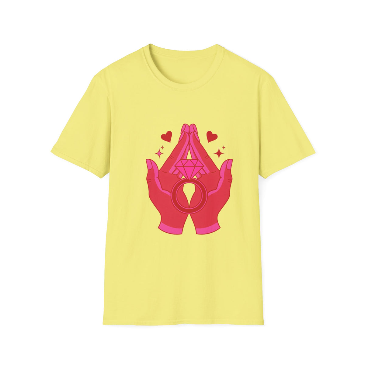 Manifested Hands Graphic T-Shirt — Pink Prayer Hands with Hearts - Trending Now - September 2026