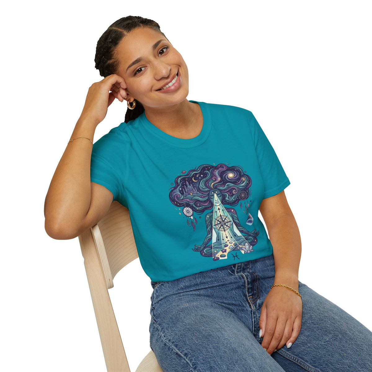Pisces Zodiac Meditative Pisces T‑Shirt — 'Guided by dreams, ruled by intuition' Zodiac Tee