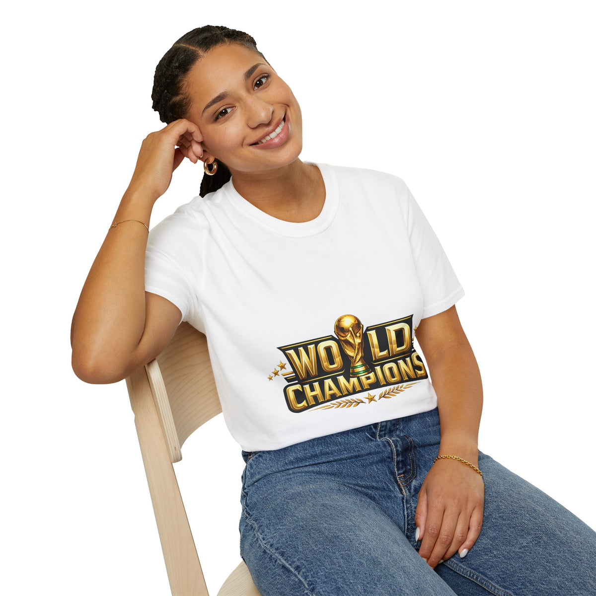 World Champions T-Shirt — Gold Trophy Sports Tee