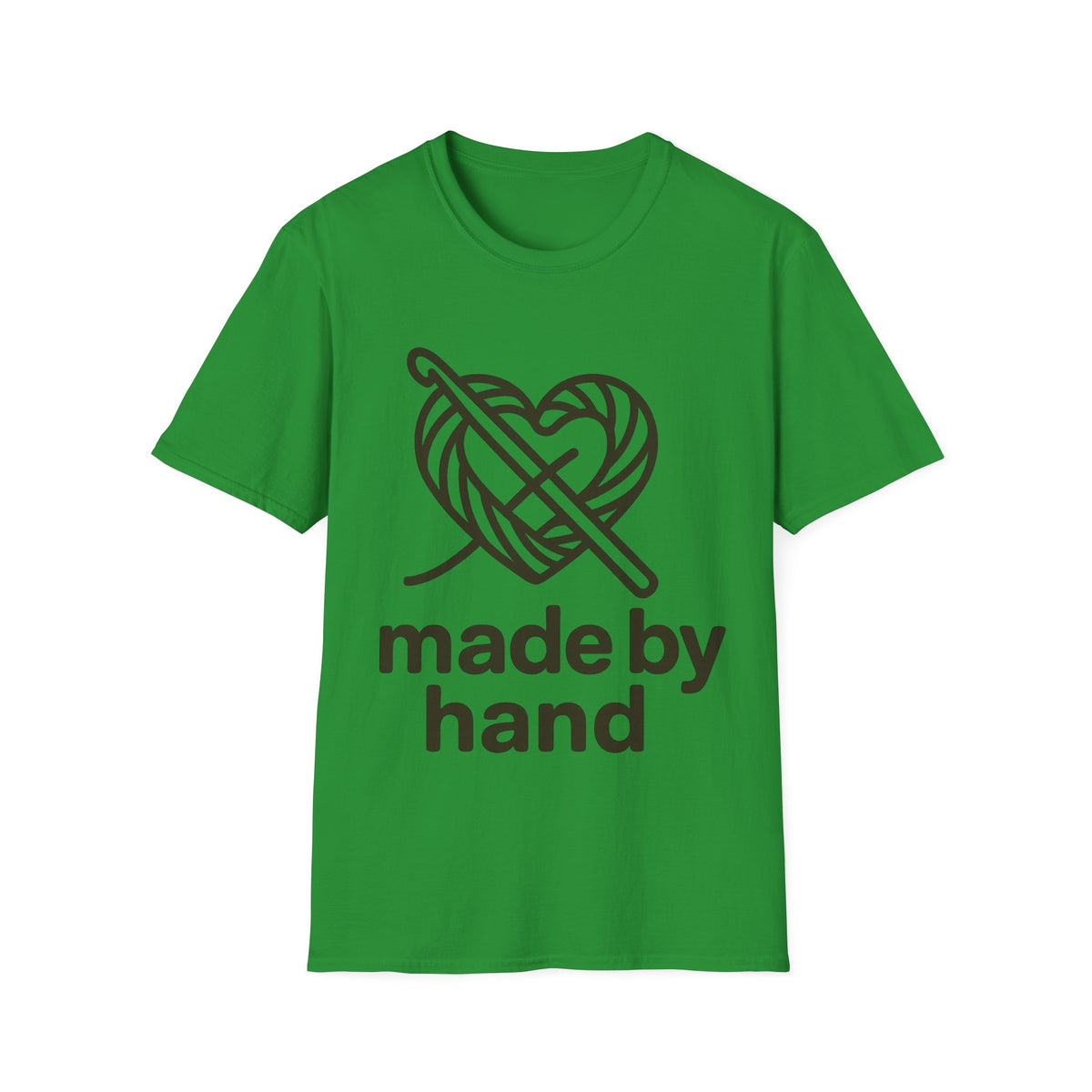 "Made By Hand" Minimalist Maker Tee | Crochet Knitting Crafter T-Shirt - Trending Now - September 2026