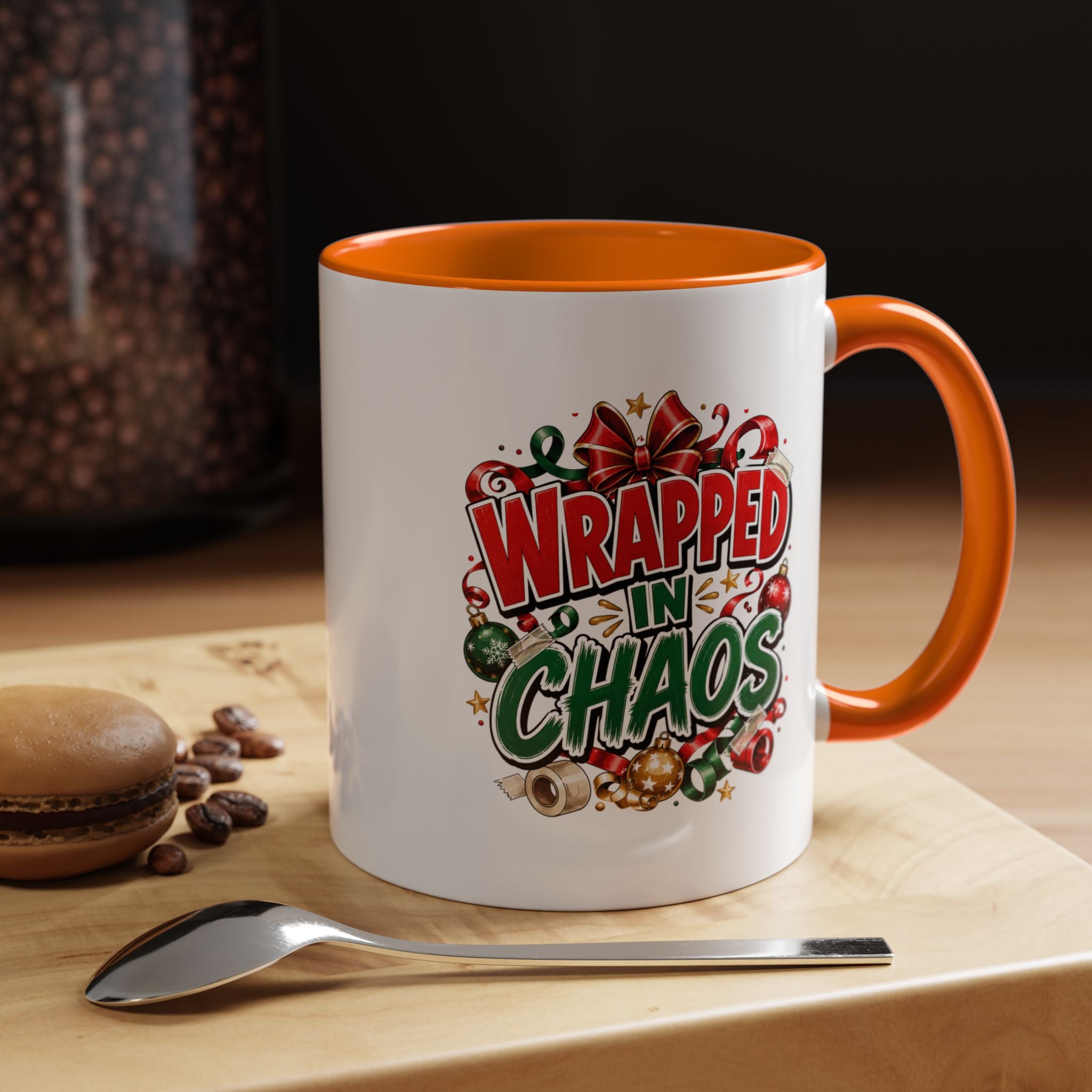 Wrapped in Chaos Christmas Coffee Mug