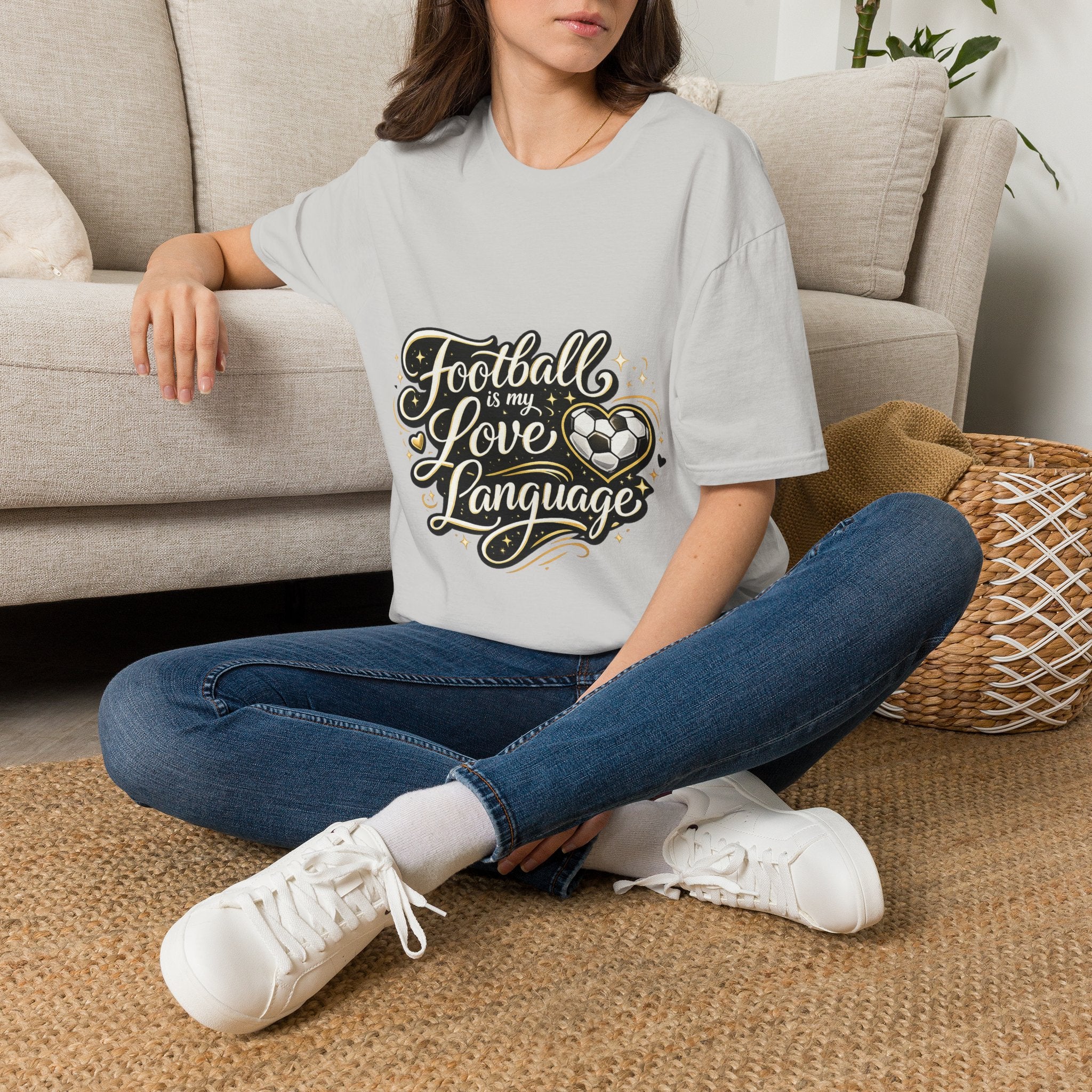 Women's/Unisex Soccer Fan Shirt Football Is My Love Language Tee —