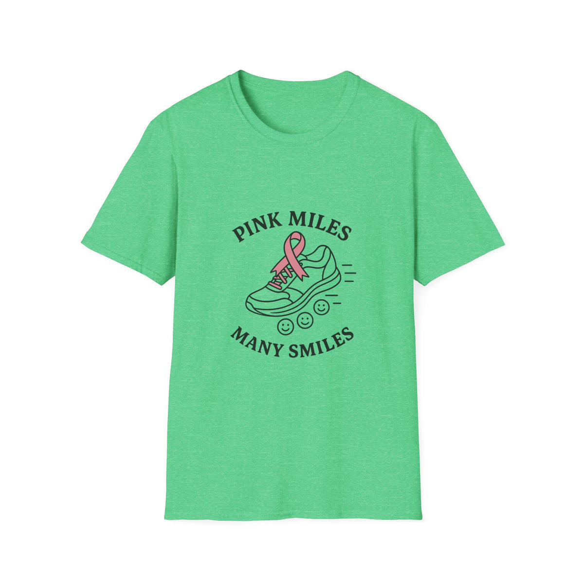 Breast Cancer Awareness T-Shirt — "Pink Miles Many Smiles" Ribbon Tee - Trending Now - October 2026
