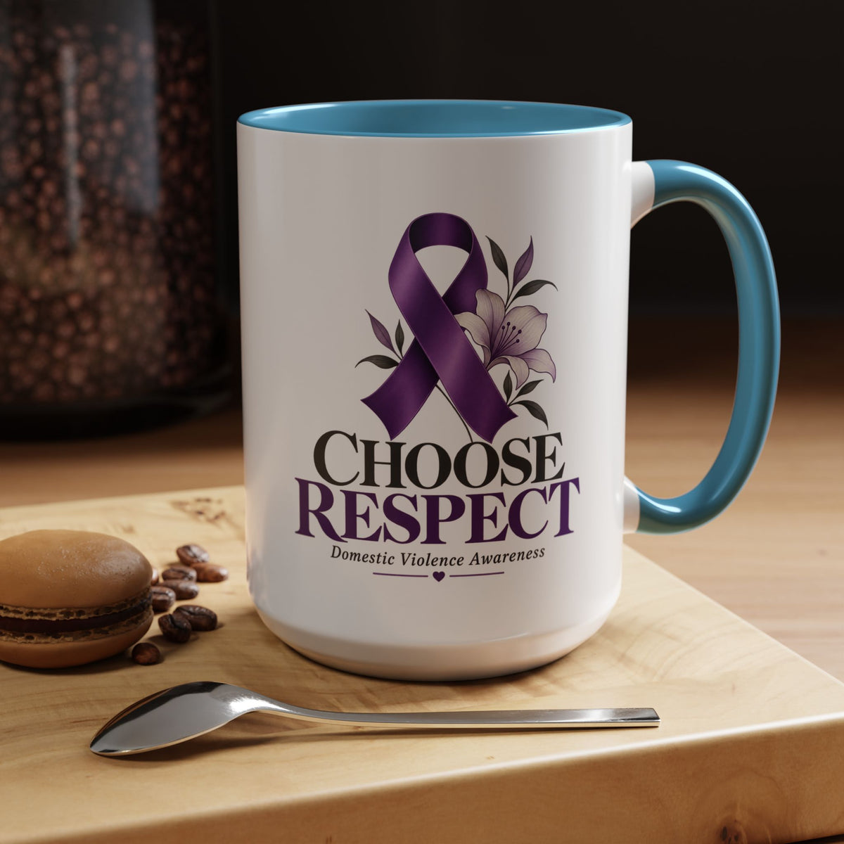 Choose Respect - Domestic Violence Awareness Coffee Mug (Accent, 11/15oz)