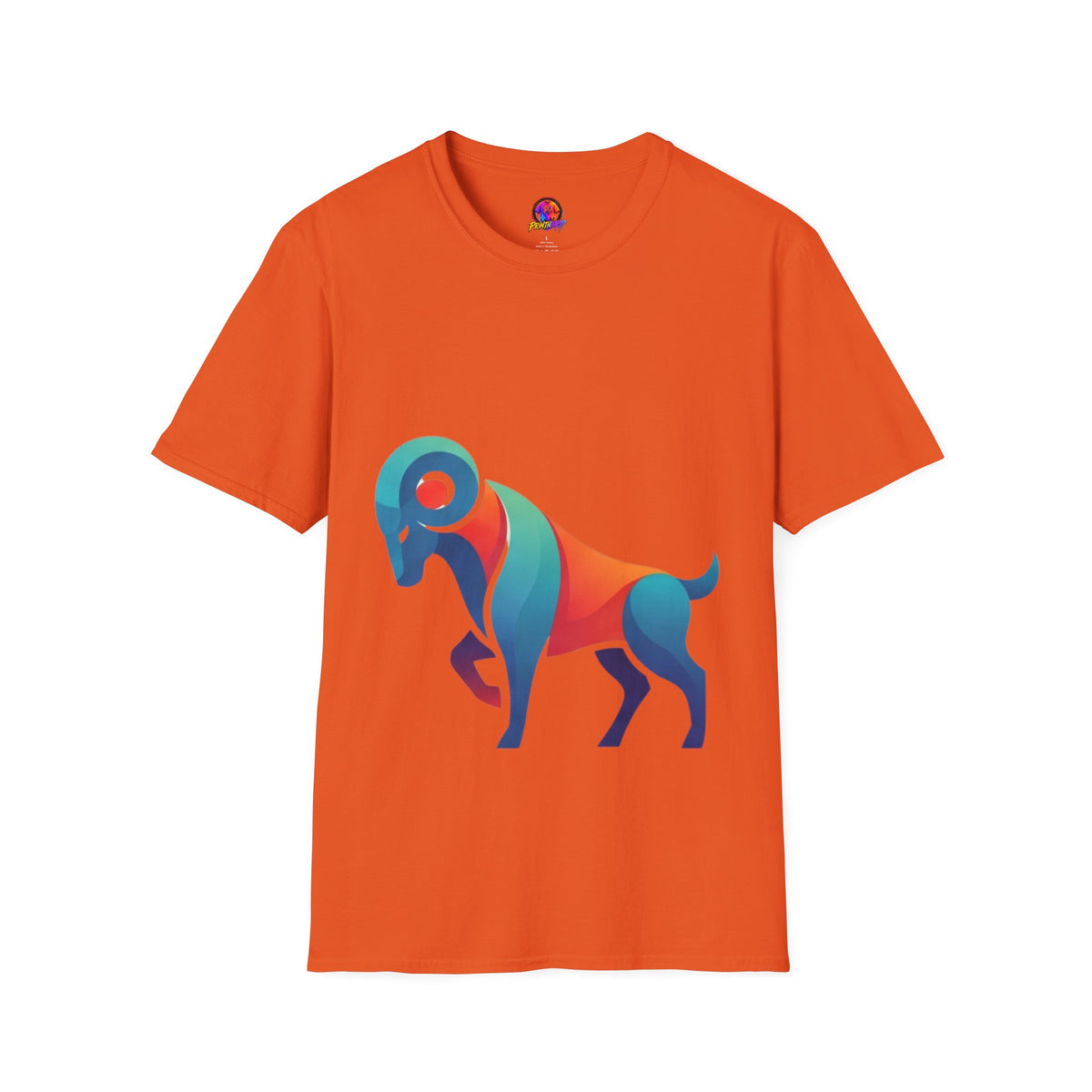Ram Graphic T-Shirt — Colorful Geometric Sheep/Goat Art