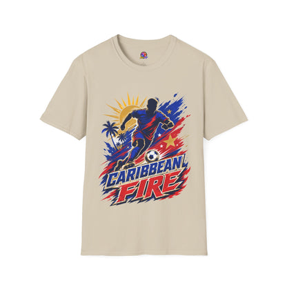 Haiti Soccer T-Shirt — Caribbean Fire Graphic Tee