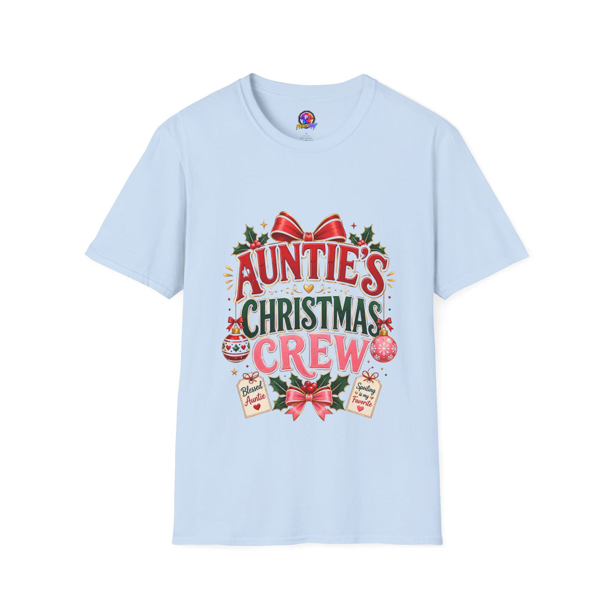 Auntie’s Christmas Crew T-Shirt — Holiday Family Pajama Tee