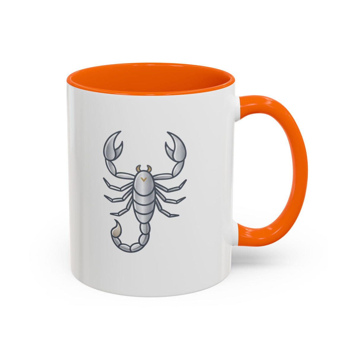 Scorpio Zodiac Accent Coffee Mug — Silver Scorpion Astrology Gift