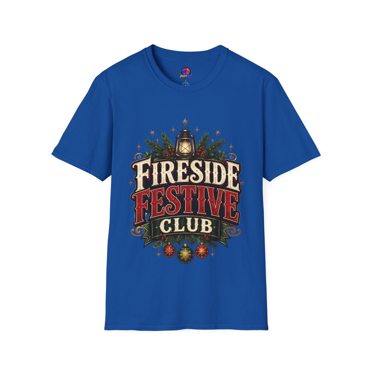Fireside Festive Club T-Shirt — Cozy Holiday Lantern Graphic Tee