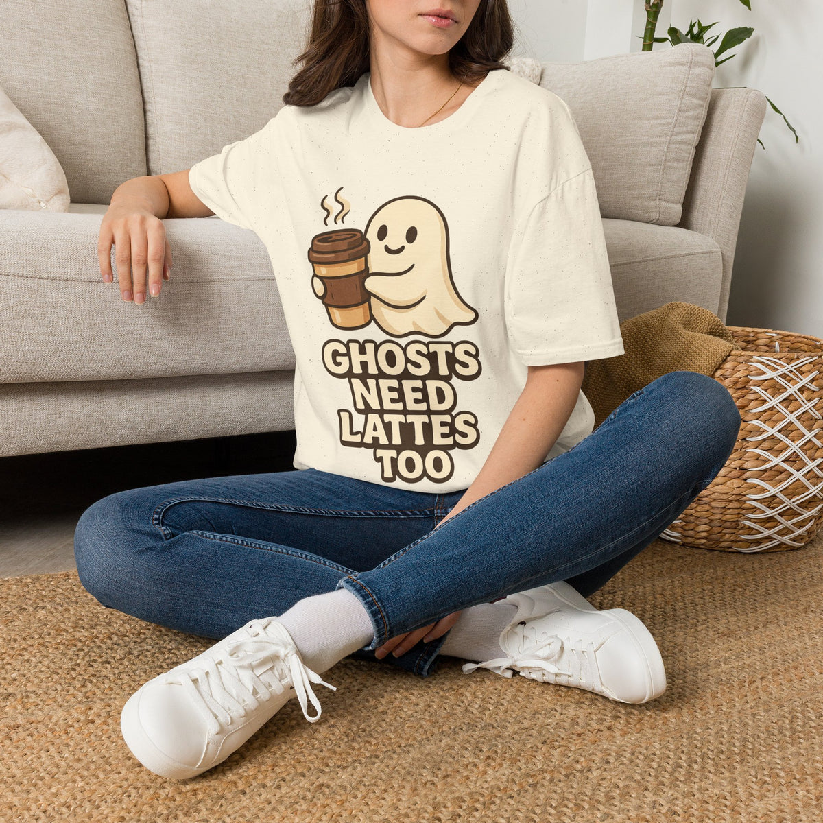 Ghosts Need Lattes Too T-Shirt - Trending Now - August 2026