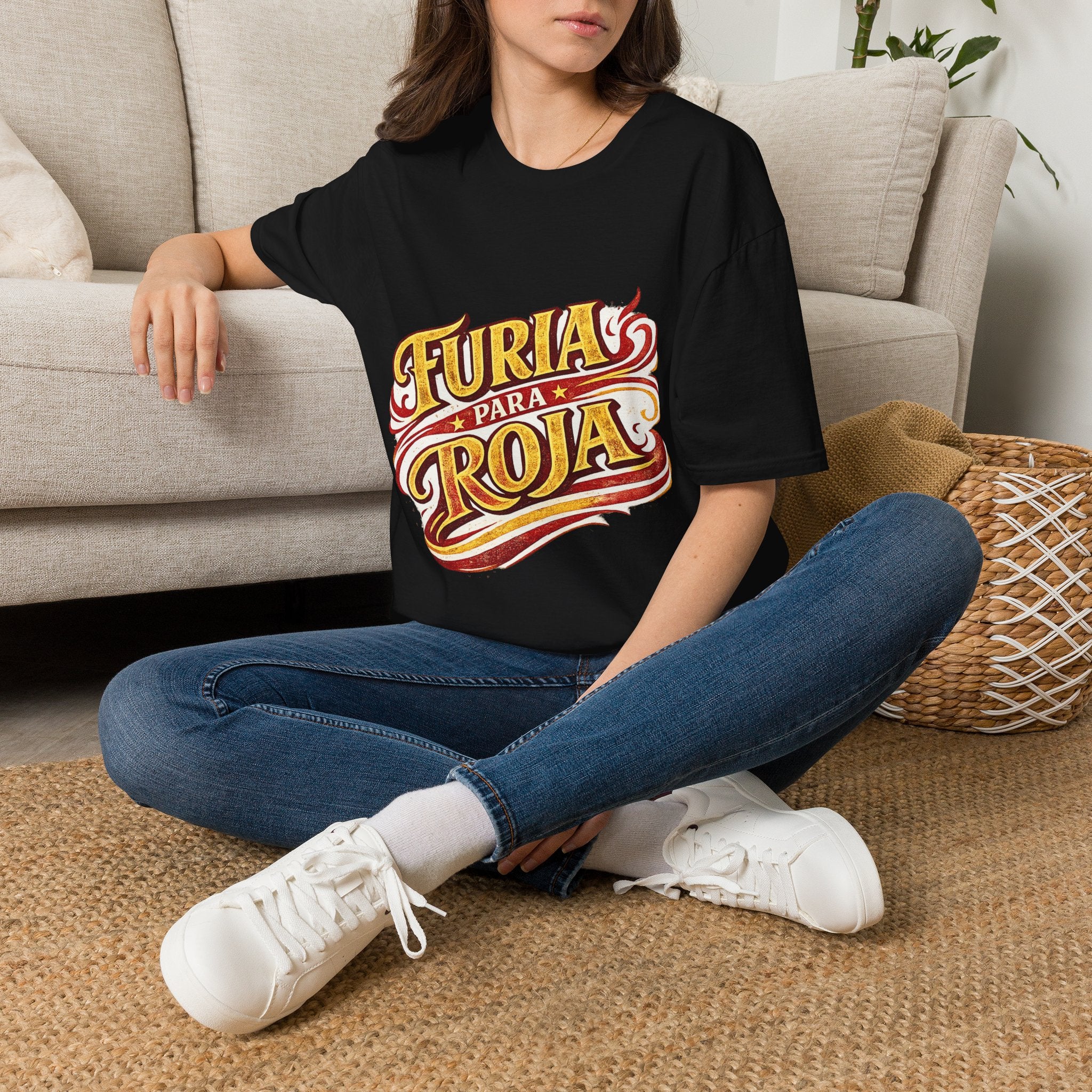 Spain Furia Para Roja T-Shirt — Vintage Flame Spanish Pride Soccer Tee