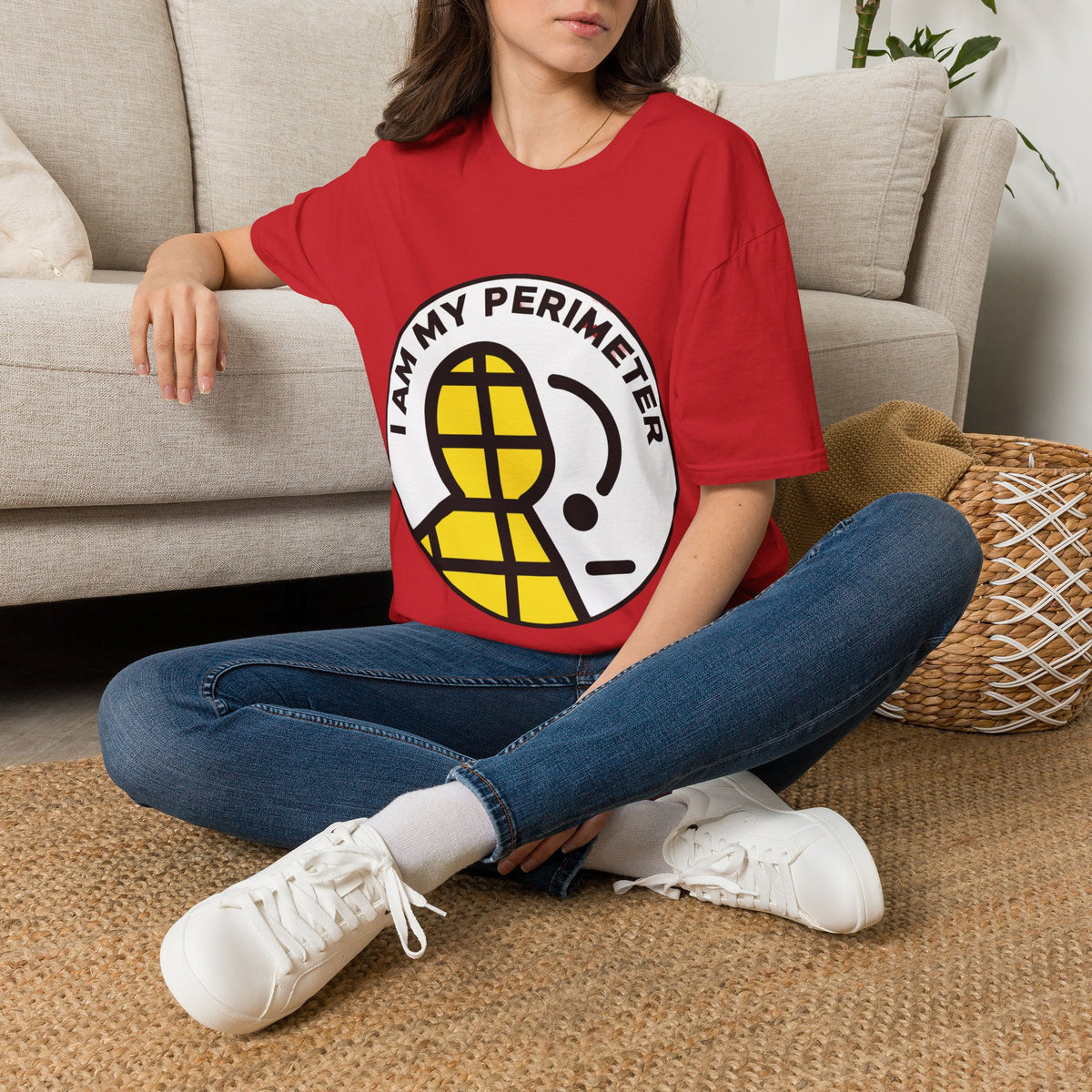 "I Am My Perimeter" Circular Graphic Tee - Trending Now - September 2026