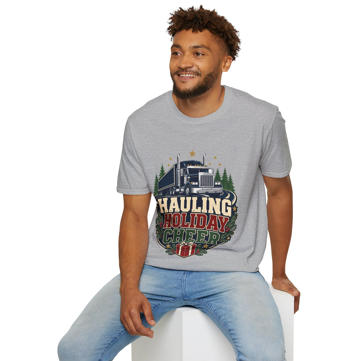 Christmas Truck T‑Shirt — "Hauling Holiday Cheer" Festive Trucker Tee