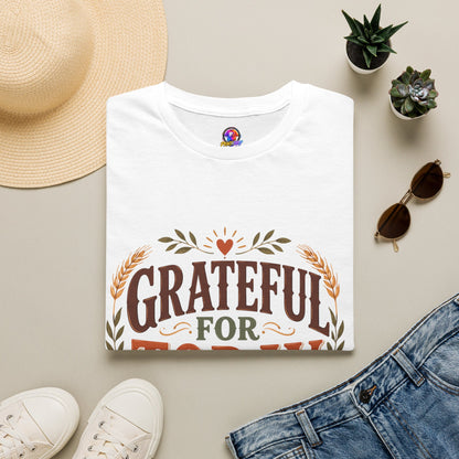 Grateful For Today T-Shirt — Fall Pumpkin Thanksgiving Casual Tee