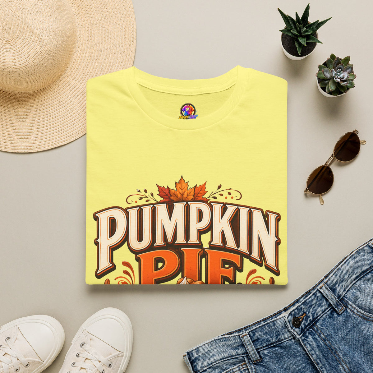 Thanksgiving T-Shirt Pumpkin Pie Season T-Shirt — Autumn Thanksgiving Dessert Lover Tee