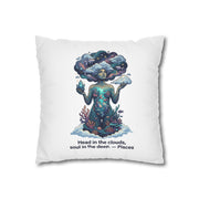 Pisces Zodiac Pillowcase – "Head in the clouds, soul in the deep" Decorative Throw Pillow