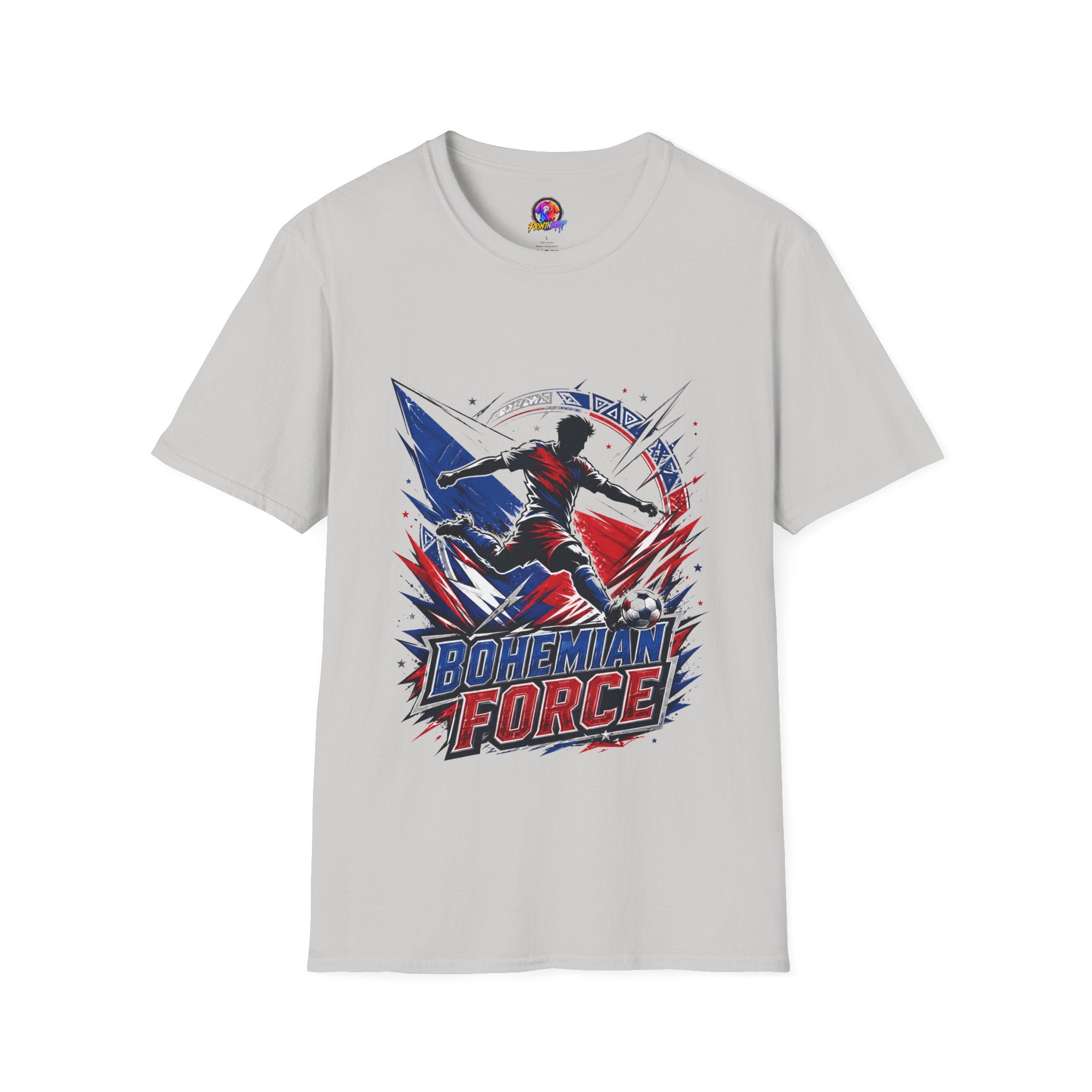 Czechia Bohemian Force Graphic T‑Shirt — Energetic Soccer Player Silhouette