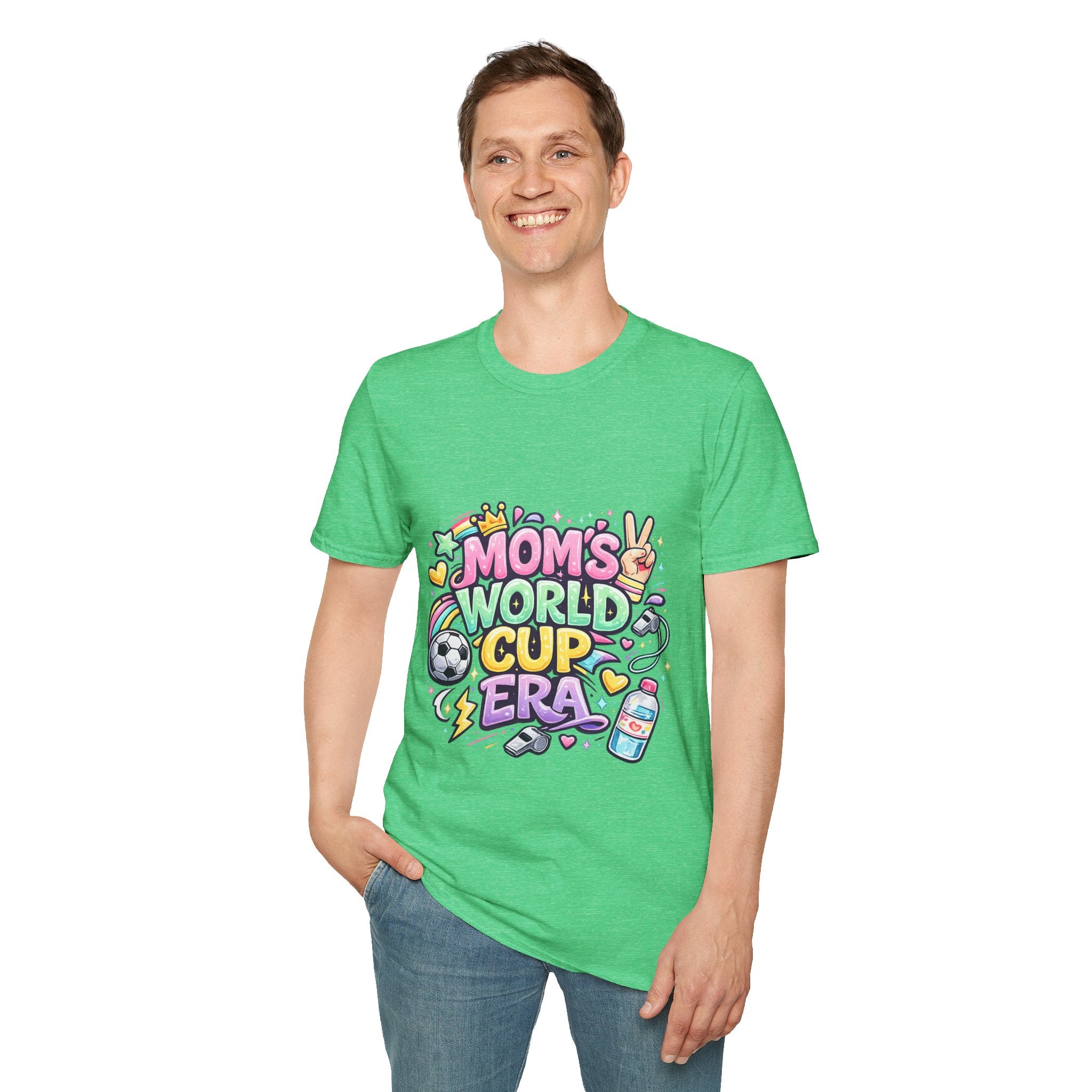 Girls Kids Mom's World Cup Era T‑Shirt — Playful Soccer Mom Tee