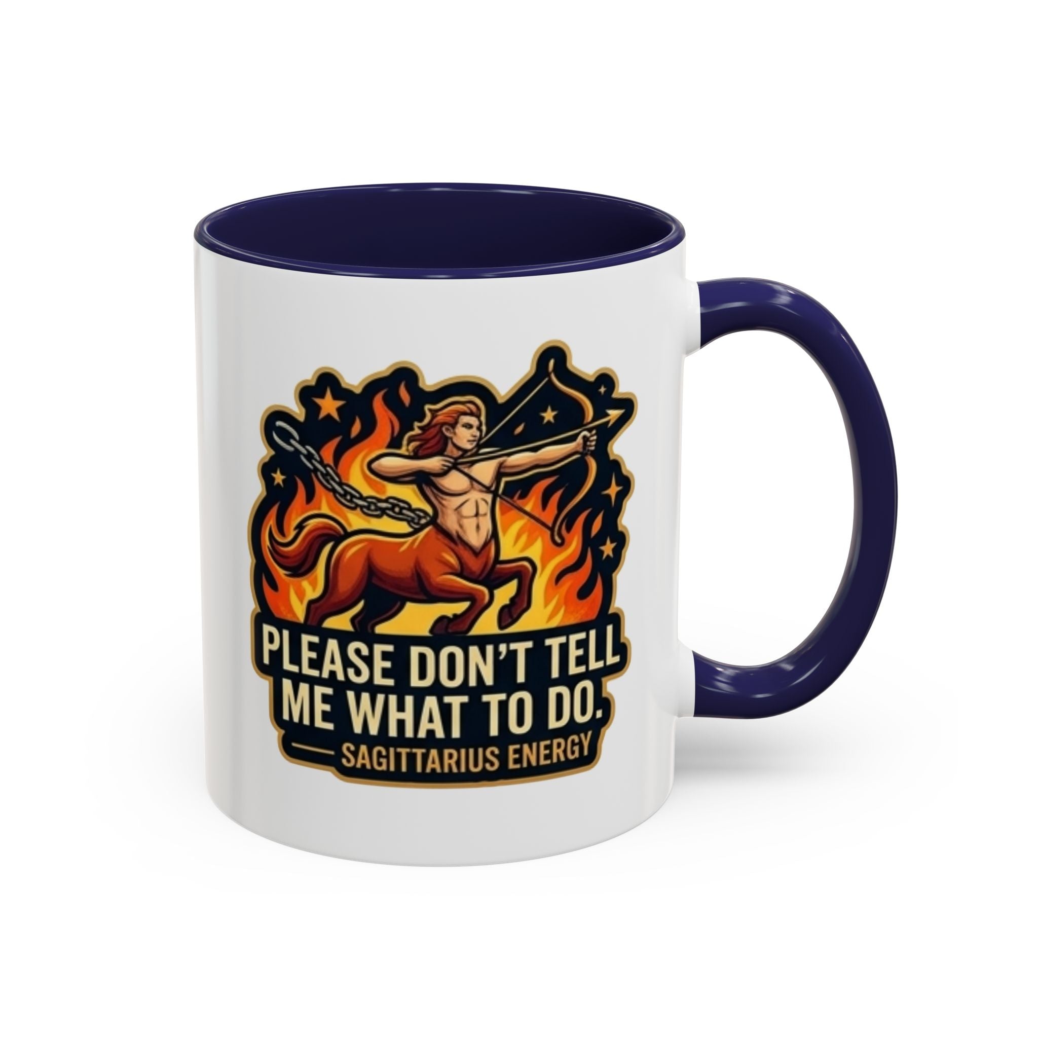 Sagittarius Coffee Mug — "Please Don't Tell Me What To Do" Zodiac Accent Mug (11/15oz)