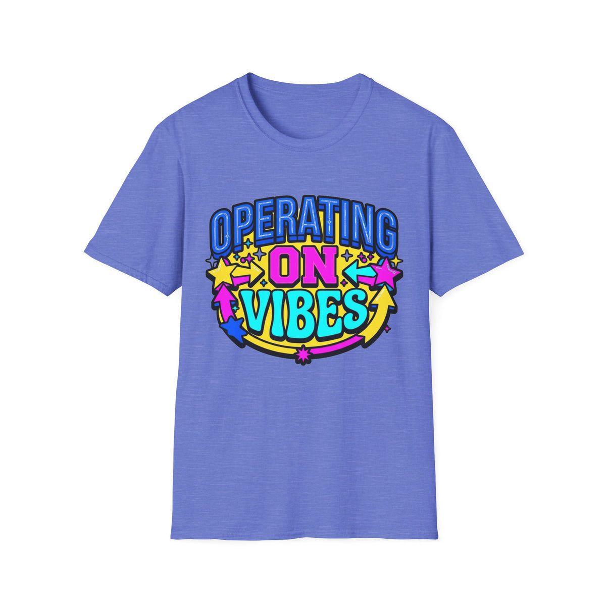 Operating On Good Vibes T-Shirt — Retro Rainbow Positive Energy Tee - Trending Now - August 2026