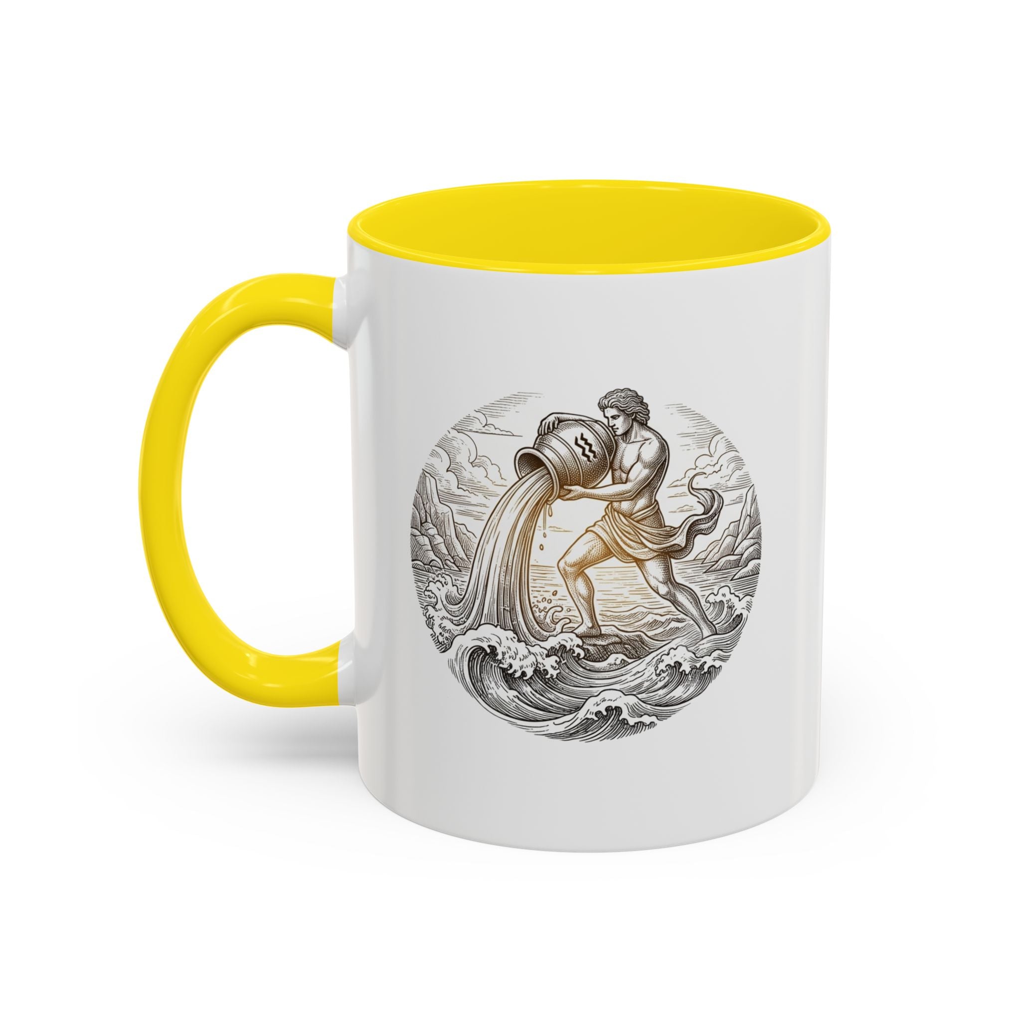 Aquarius Zodiac Coffee Mug — Astrology Sign Accent Mug