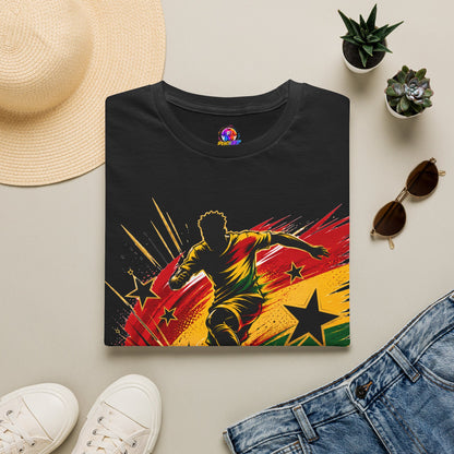 Ghana Star Power Soccer T-Shirt — Afro Football Fan Tee - Ghana T-Shirt