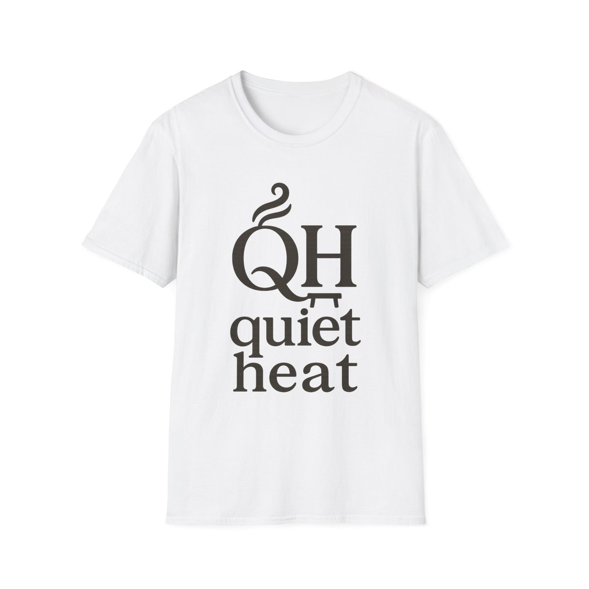 "Quiet Heat" Minimalist Aesthetic Typographic Tee - Clever Ironic Slogan White T-Shirt - Trending Now - September 2026