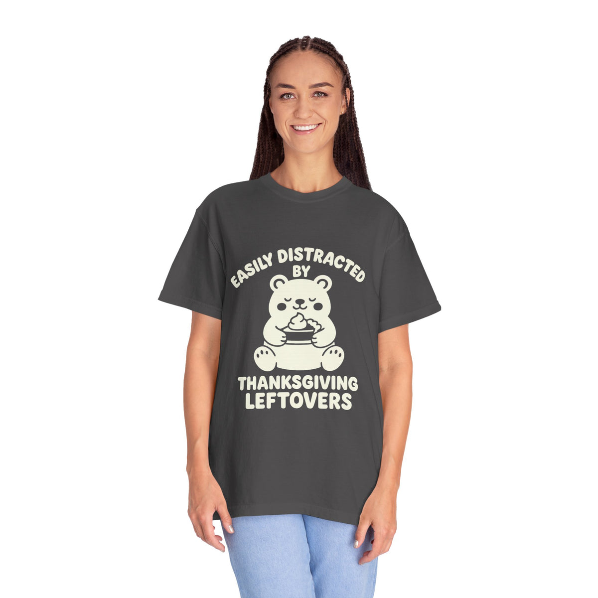 Easily Distracted by Thanksgiving Leftovers T-Shirt — Cute Turkey/Bear Holiday Tee - Trending Now - October 2026