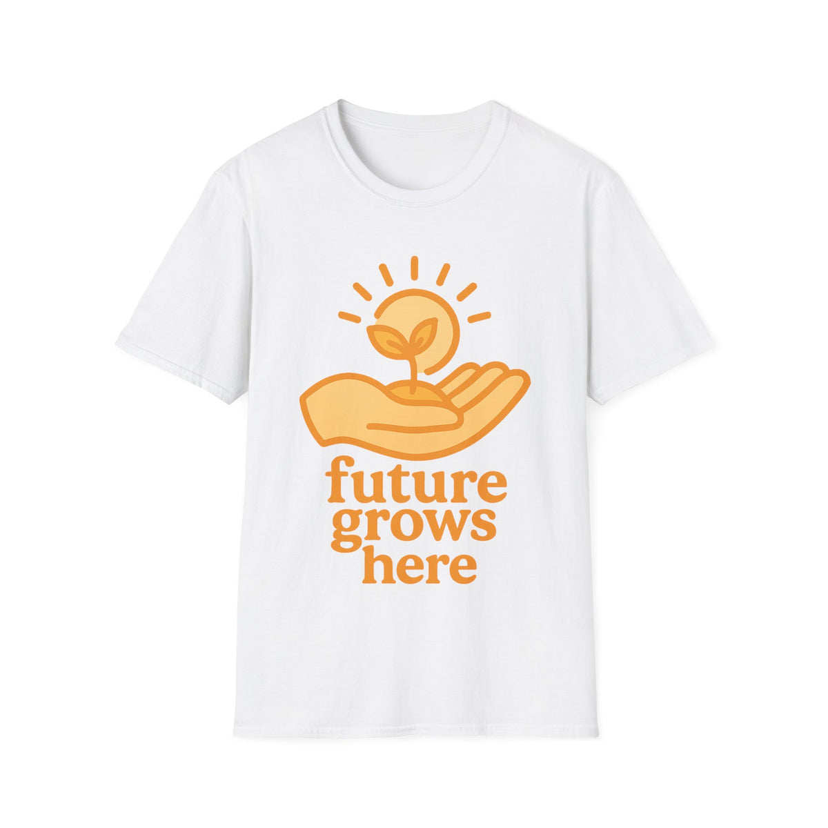 T-Shirt — "Future Grows Here" Sunseed Graphic - Trending Now - September 2026