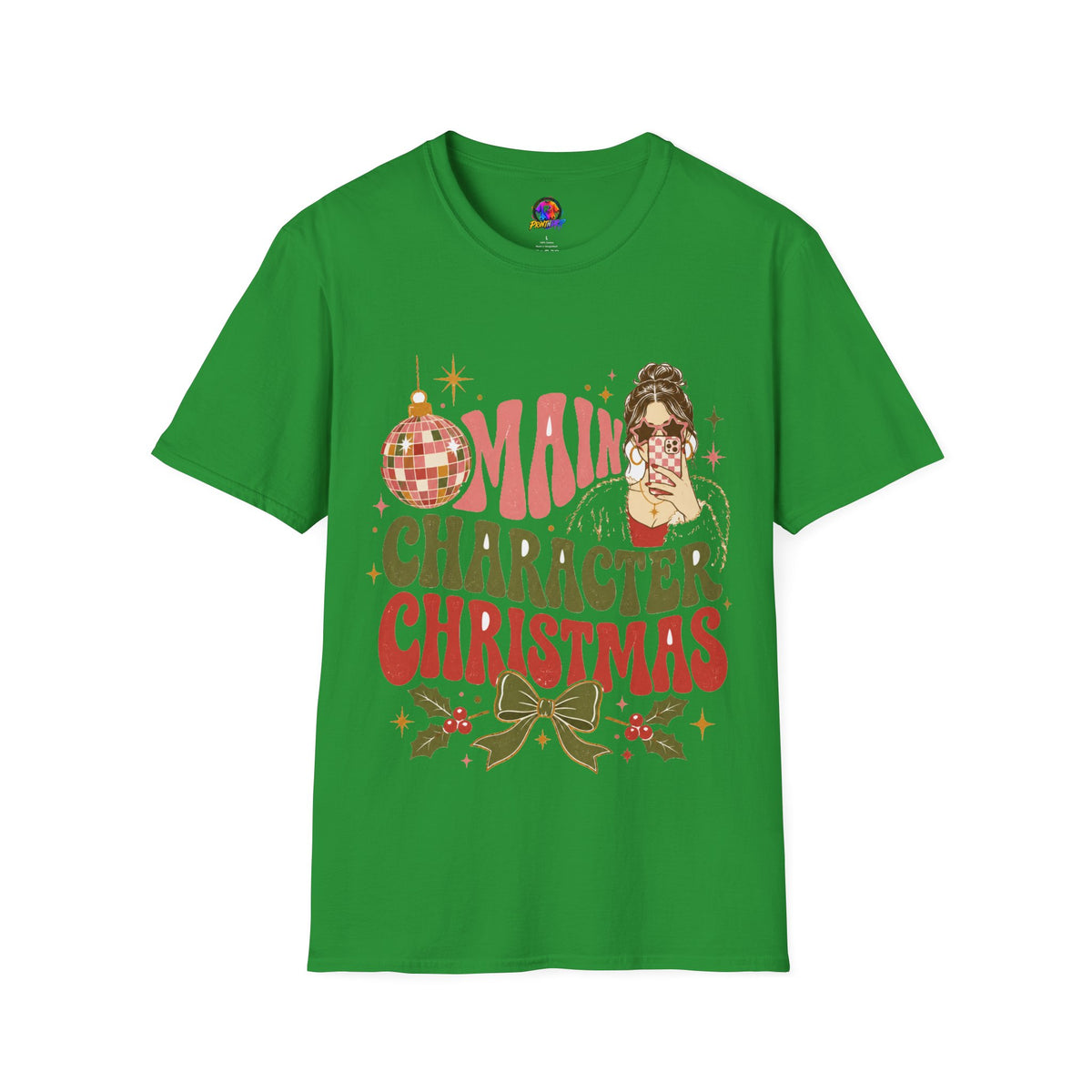 Christmas T-Shirt — "Main Character Christmas" Graphic Tee (Holiday Mom Aesthetic)